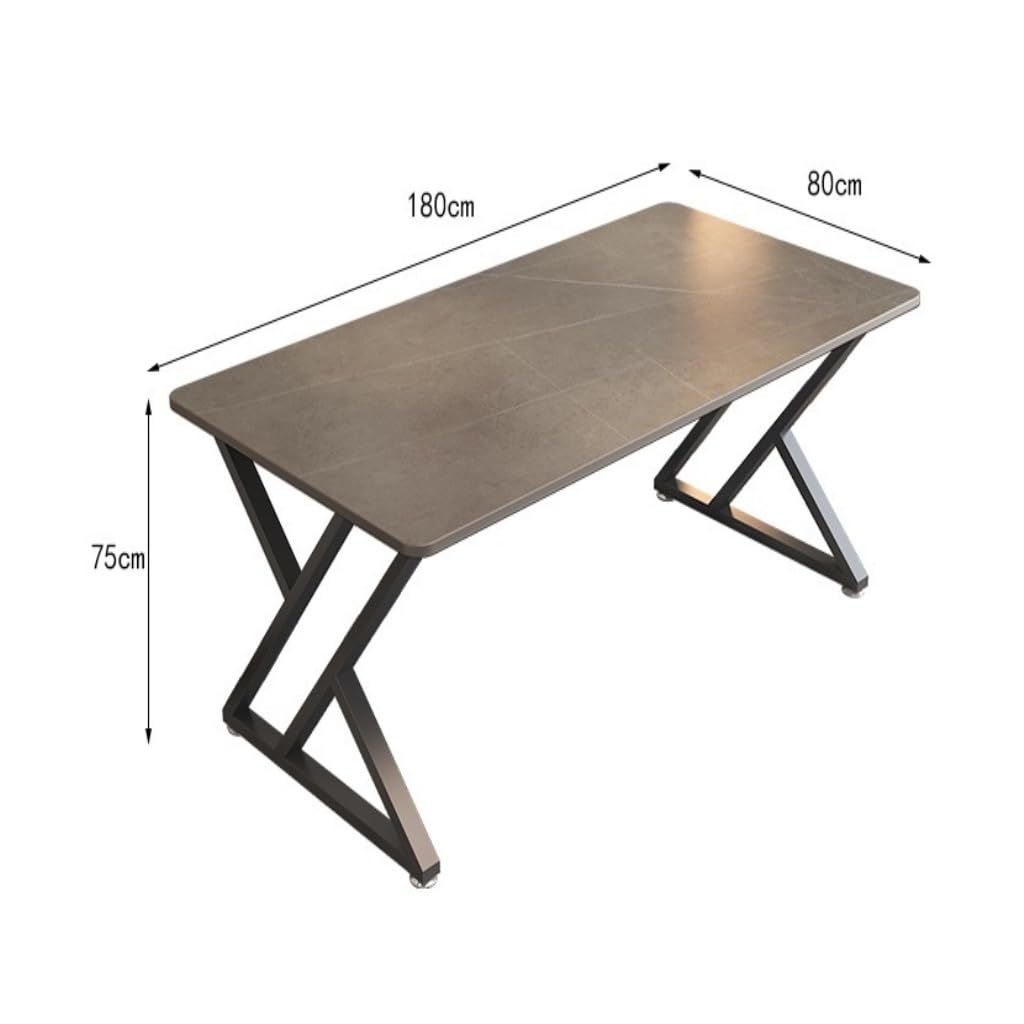 Fixed-Height Gray Computer Desk