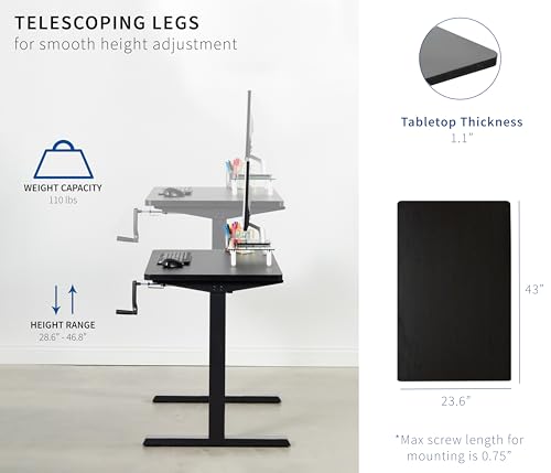 Manual Crank Standing Desk