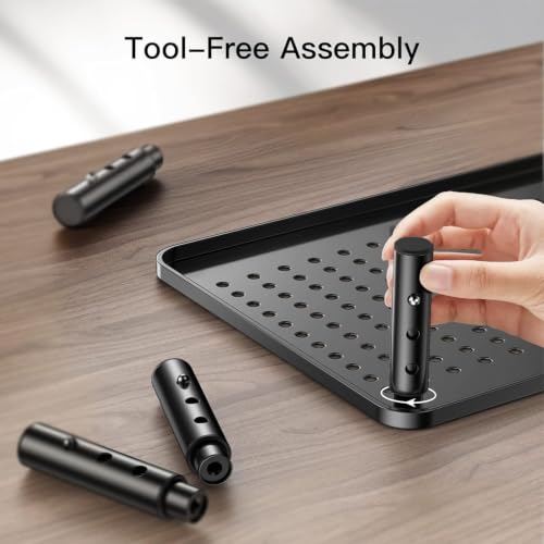 Adjustable Metal Monitor Risers, Two-Pack