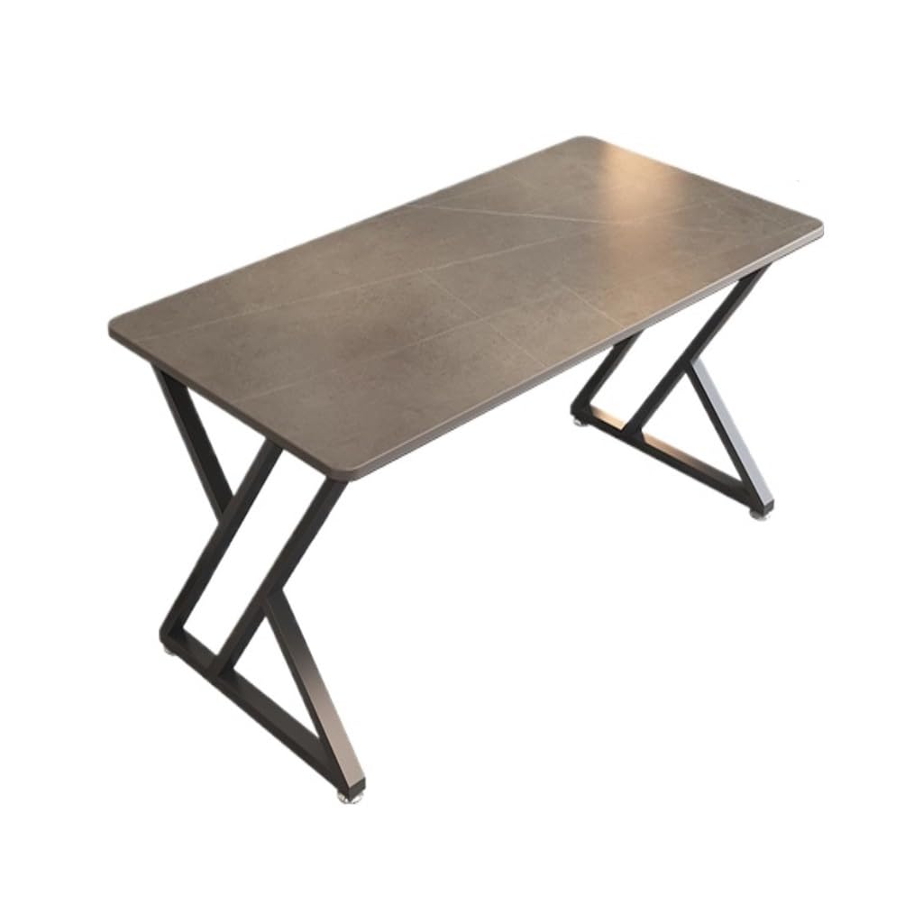 Fixed-Height Gray Computer Desk