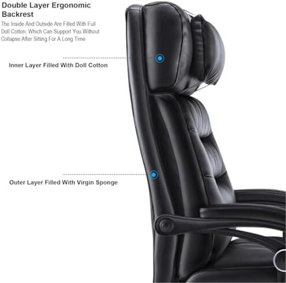 Leather Executive Chair with Footrest