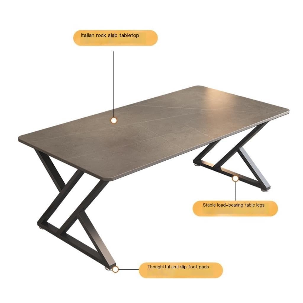 Fixed-Height Gray Computer Desk