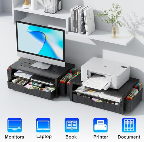 Monitor Riser Organizer with Drawer