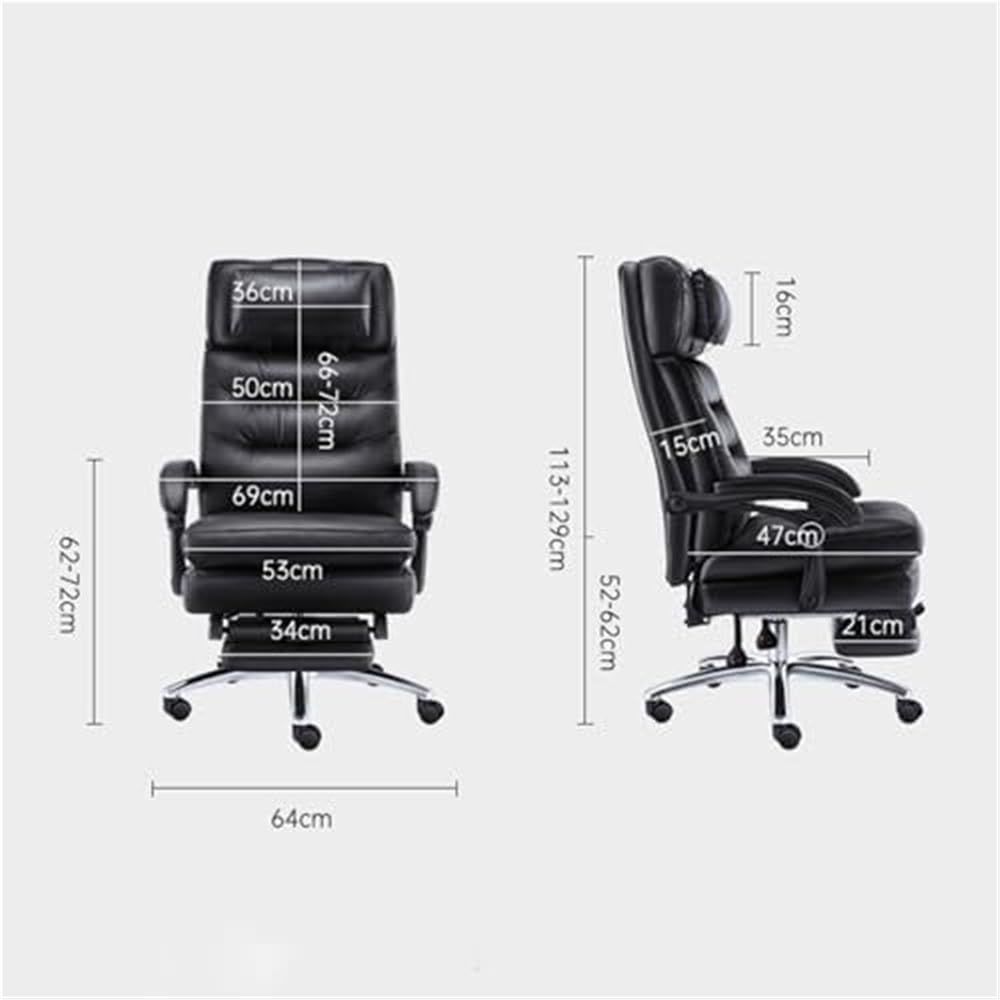 Leather Executive Chair with Footrest