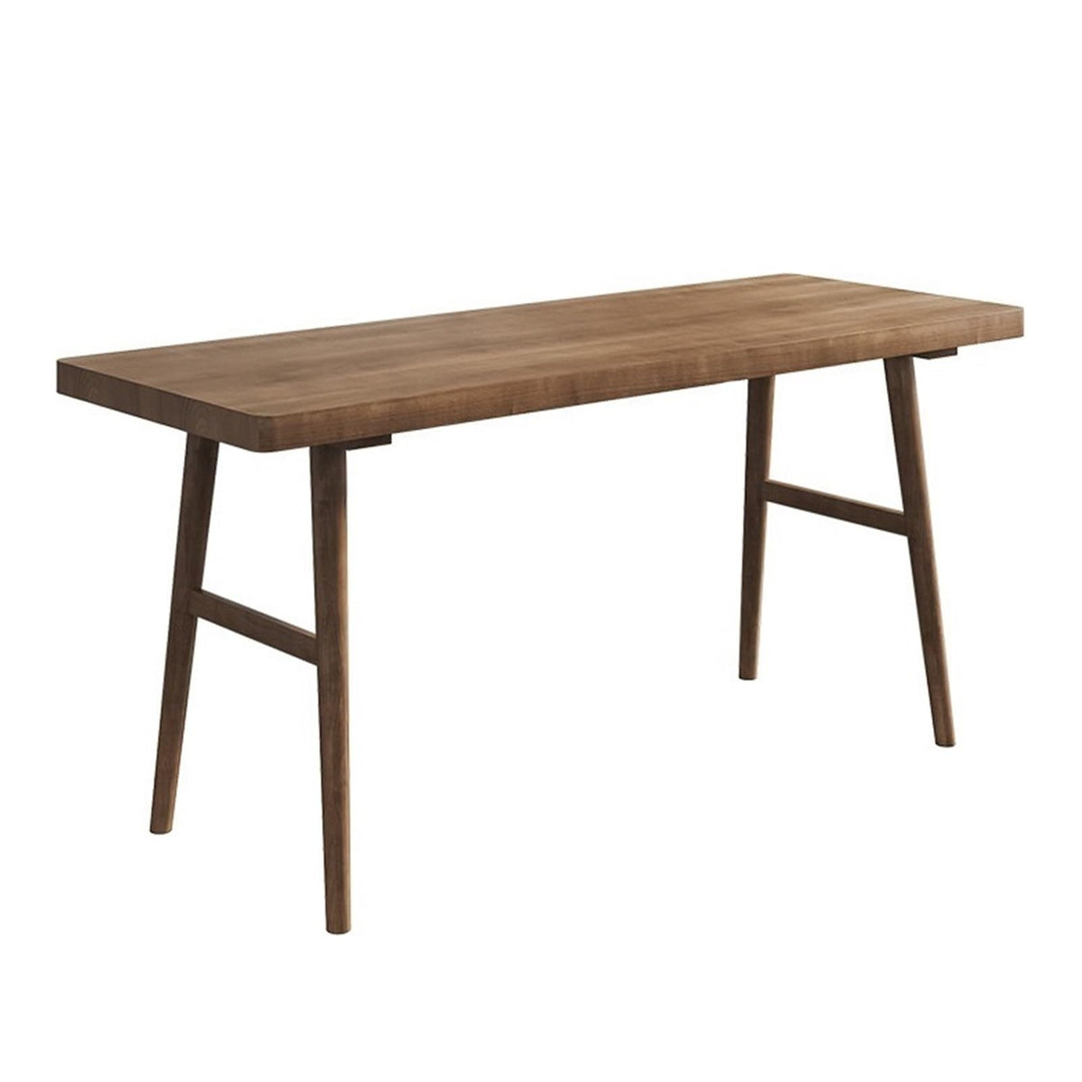 Walnut-Finish Solid Wood Writing Desk