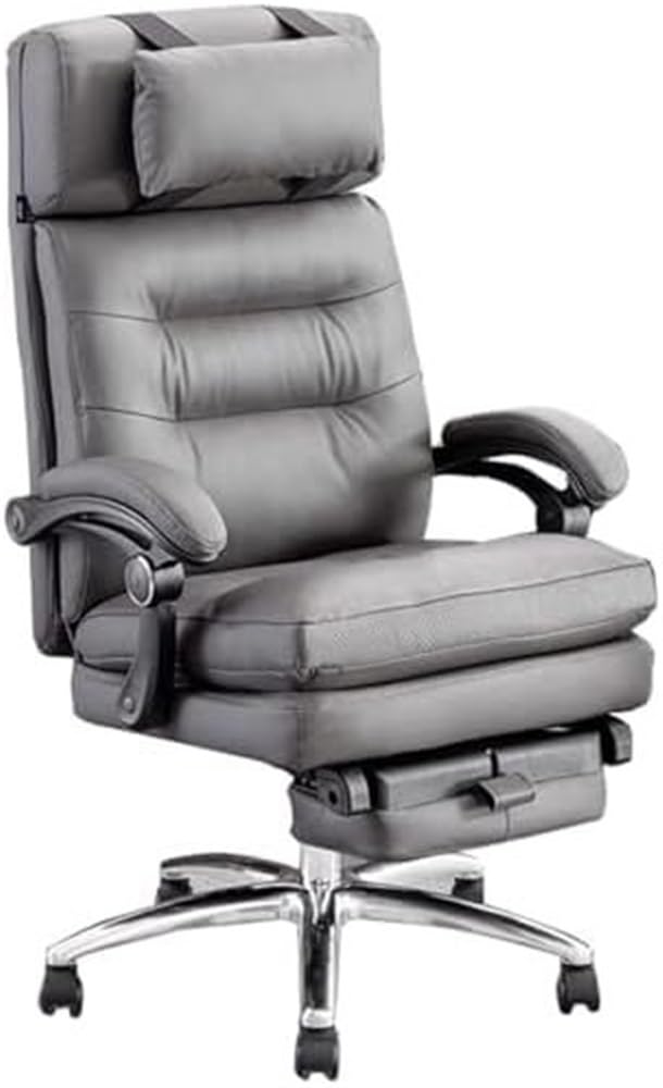 Leather Executive Chair with Footrest