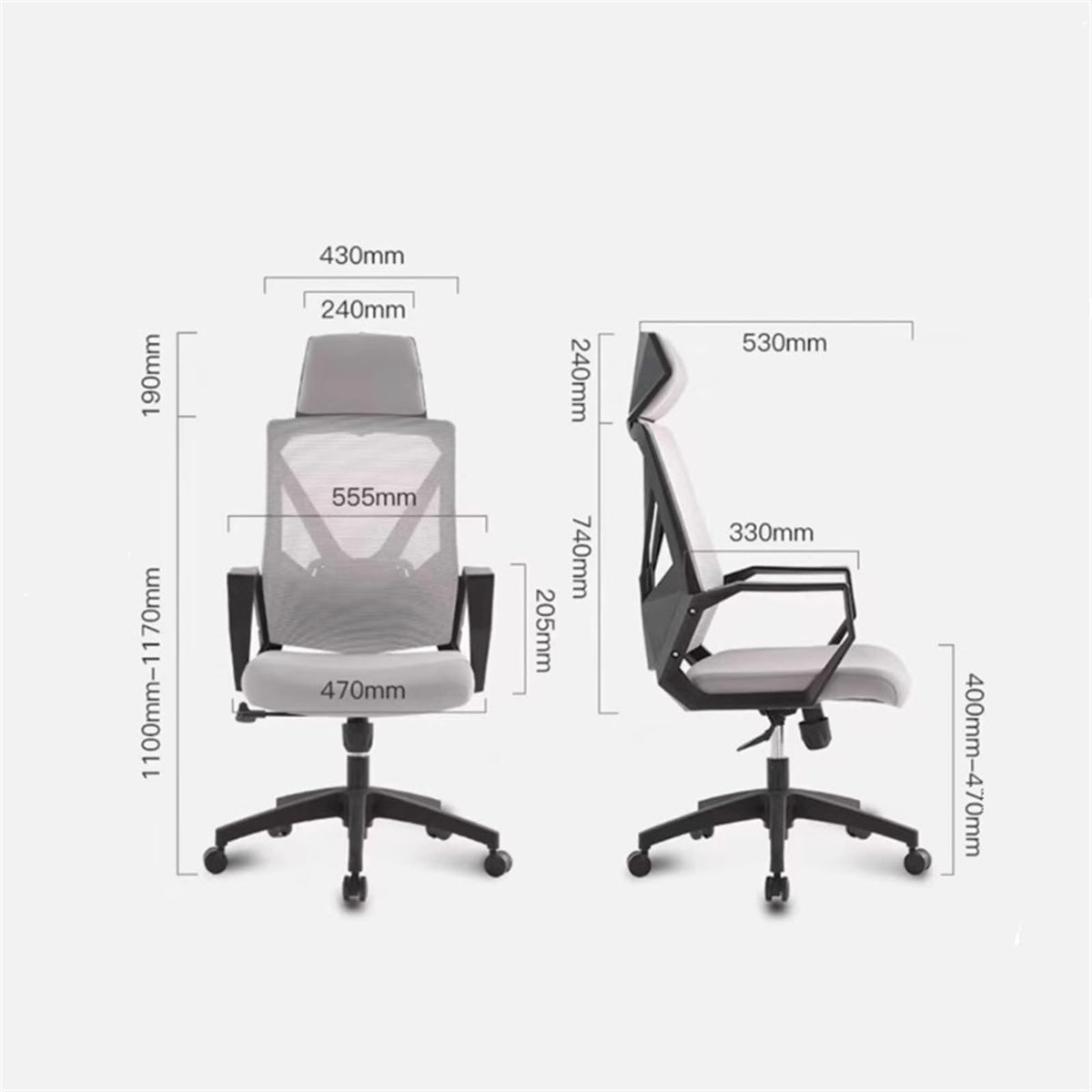 High-Back Mesh Ergonomic Office Chair