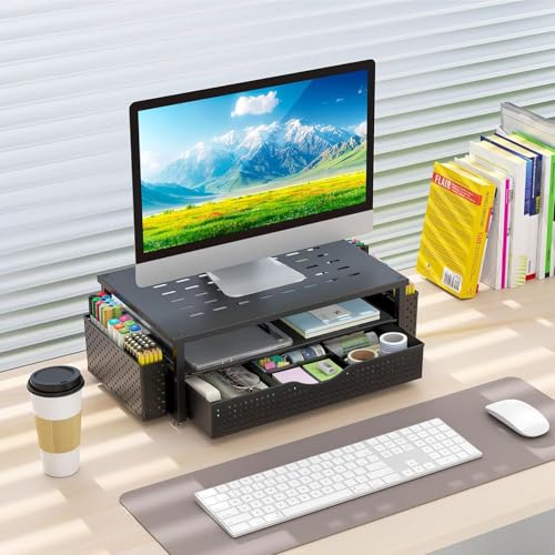 Monitor Riser Organizer with Drawer