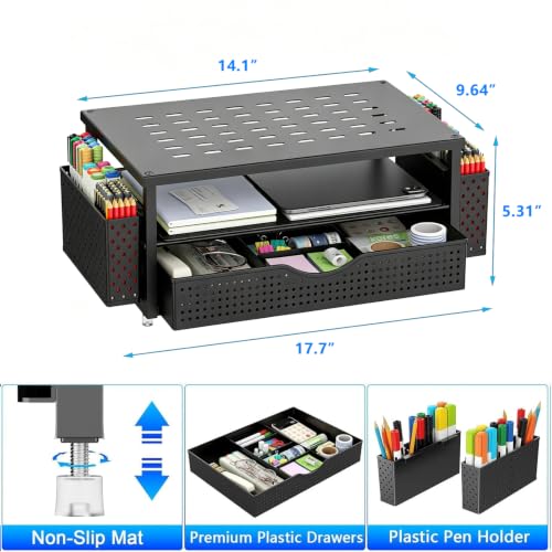Monitor Riser Organizer with Drawer