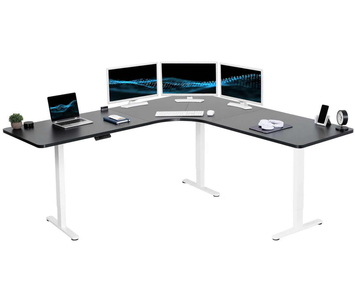 Electric L-Shaped Corner Standing Desk