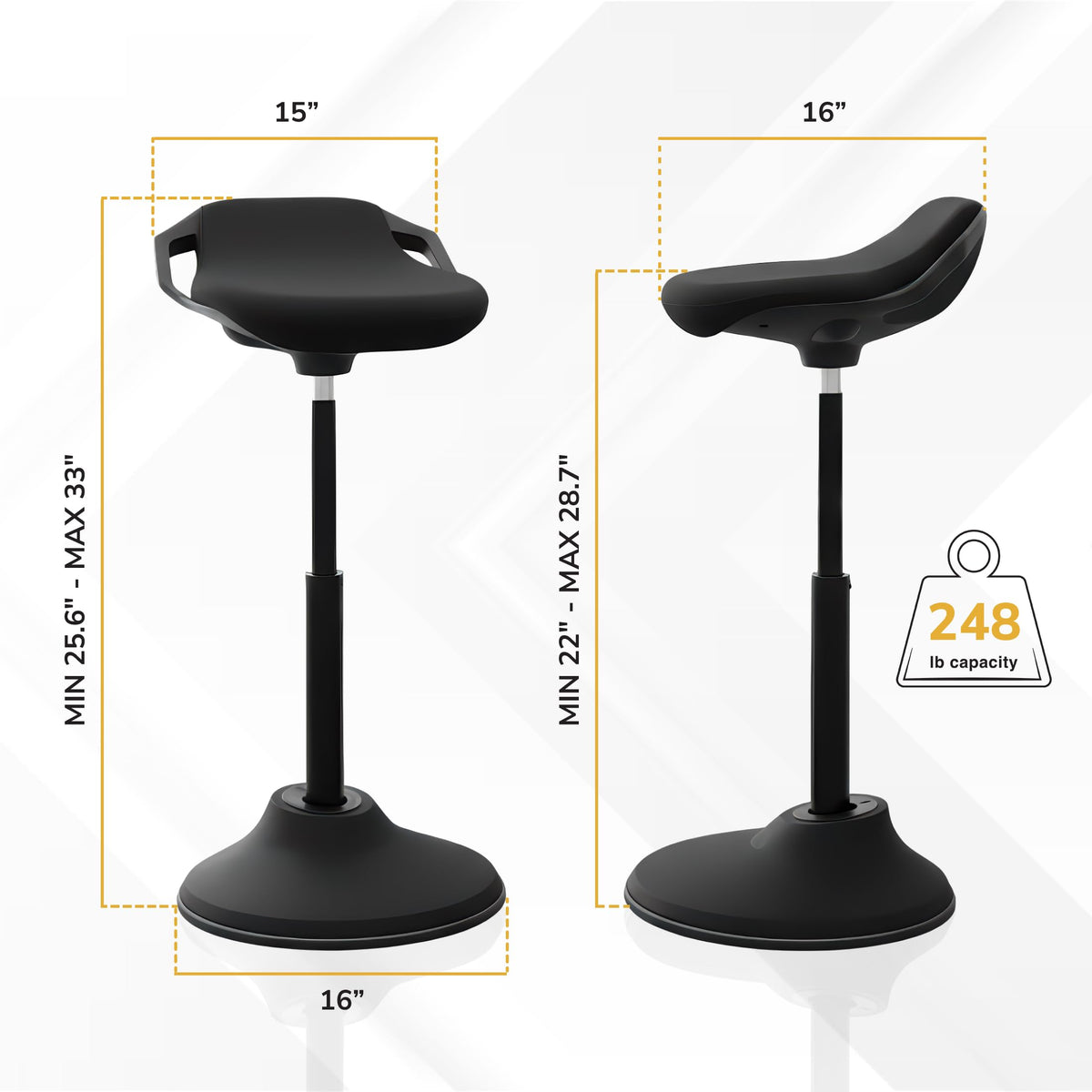 Tilting Sit-Stand Leaning Stool