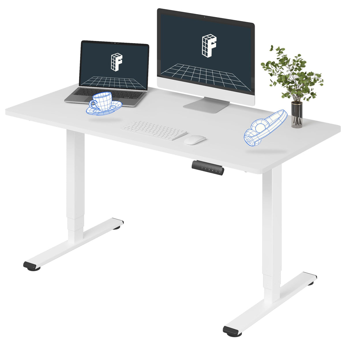 Three-Stage Dual-Motor Standing Desk