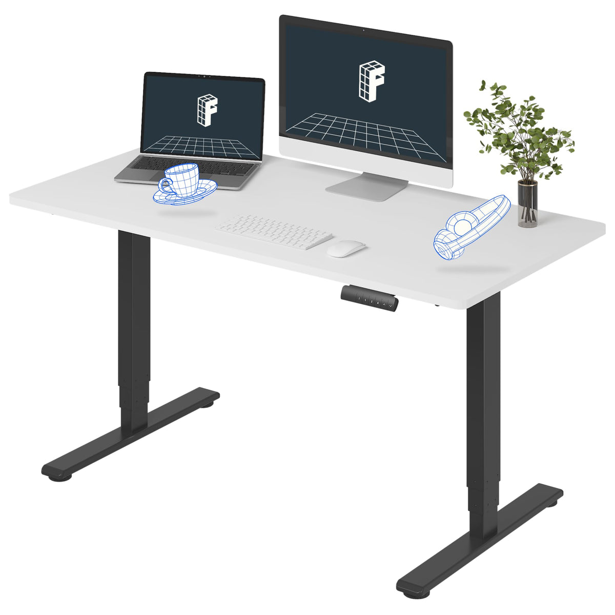 Three-Stage Dual-Motor Standing Desk