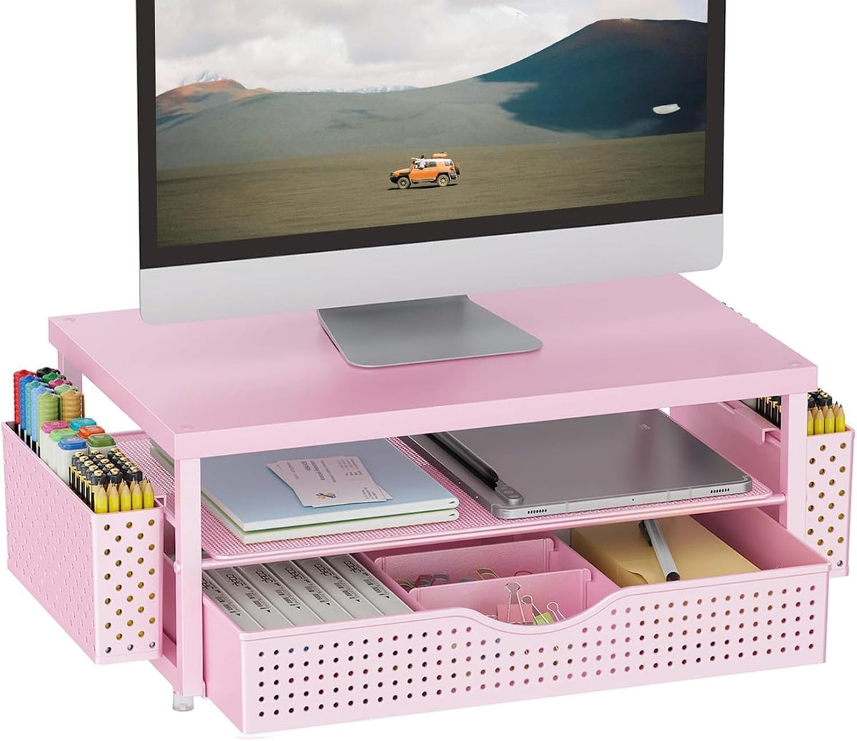 Monitor Riser Organizer with Drawer