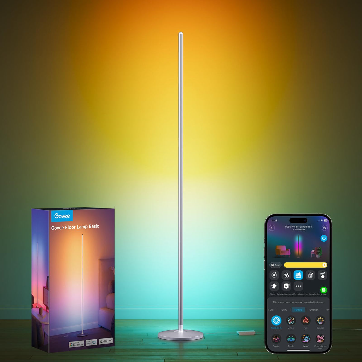 RGBIC Smart Corner Floor Lamp