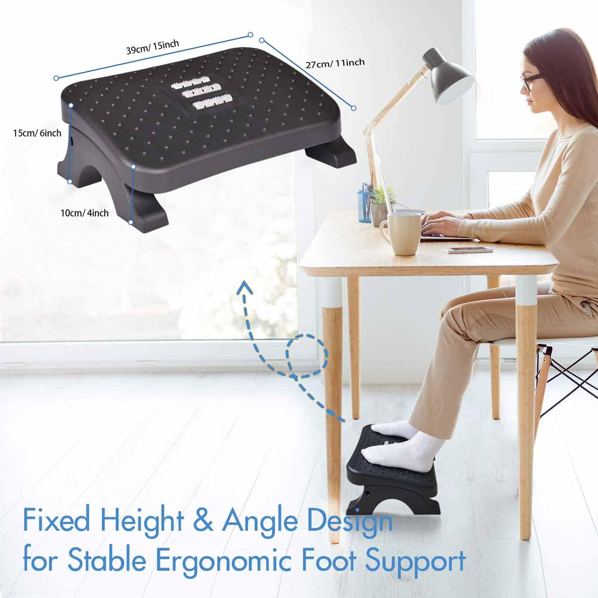 Footrest with Massage Rollers