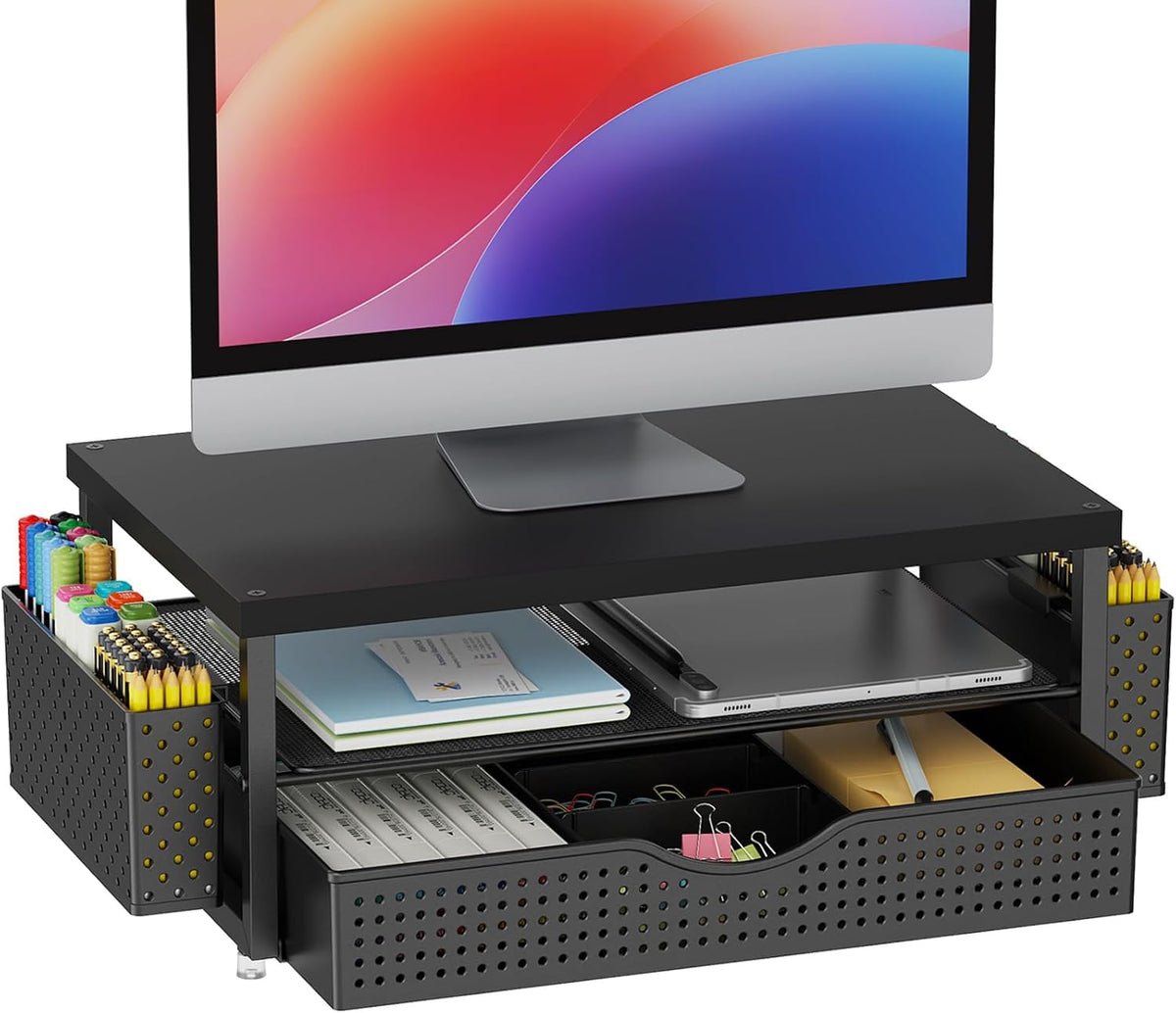 Monitor Riser Organizer with Drawer