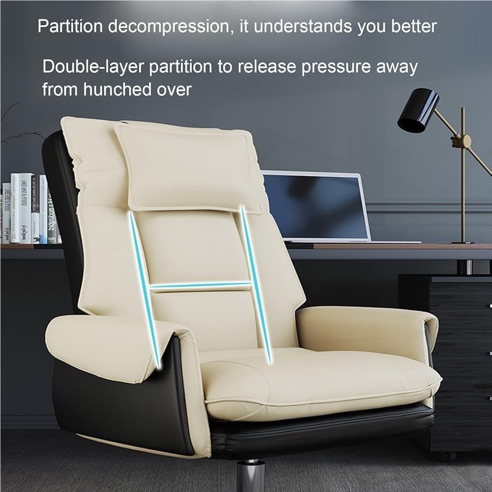 Executive Office Chair with Telescopic Footrest