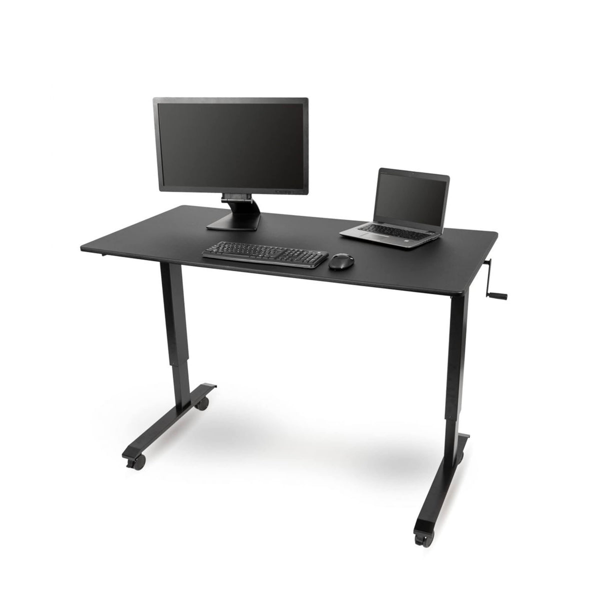 Rolling Hand-Crank Standing Desk