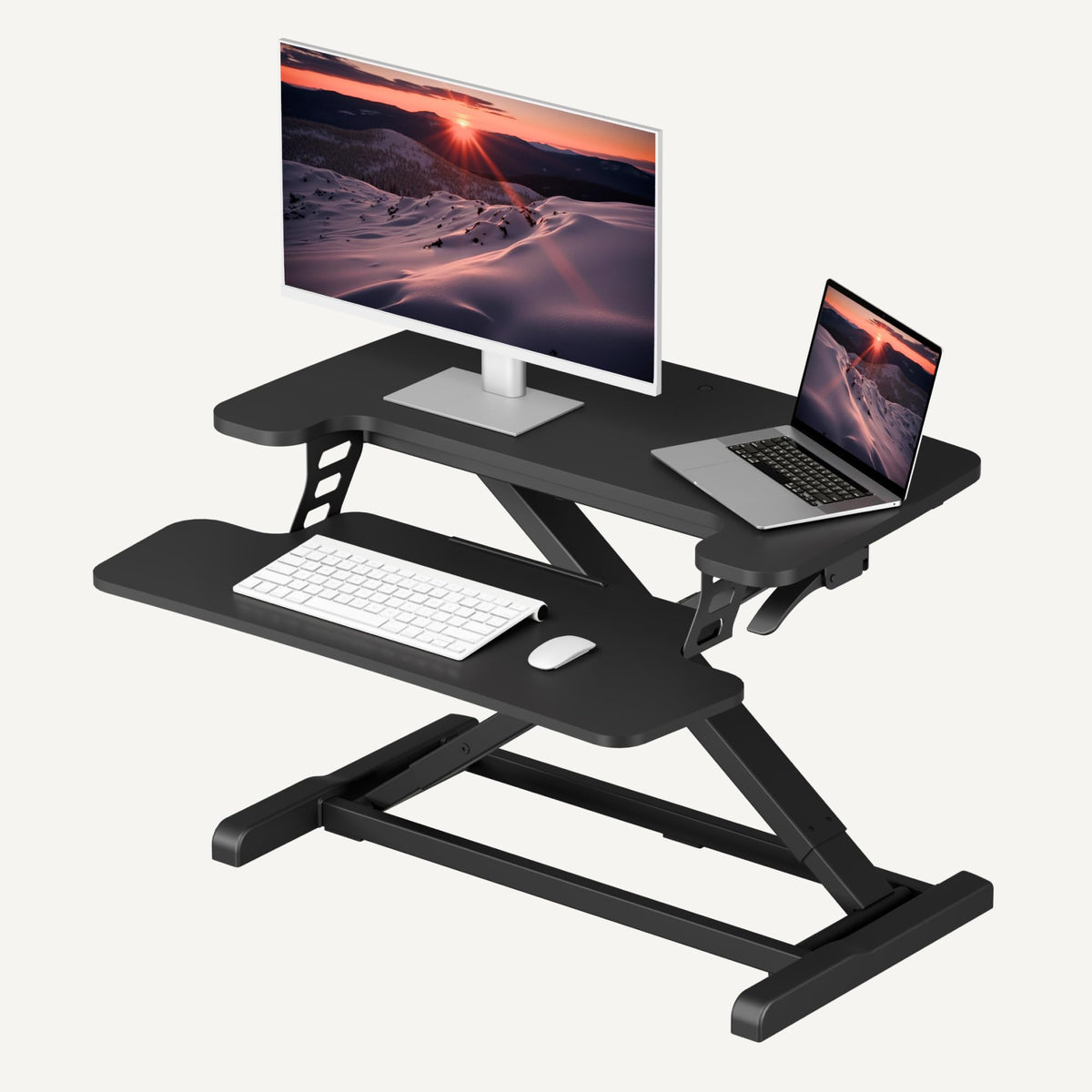 Desk Riser with Wide Keyboard Tray