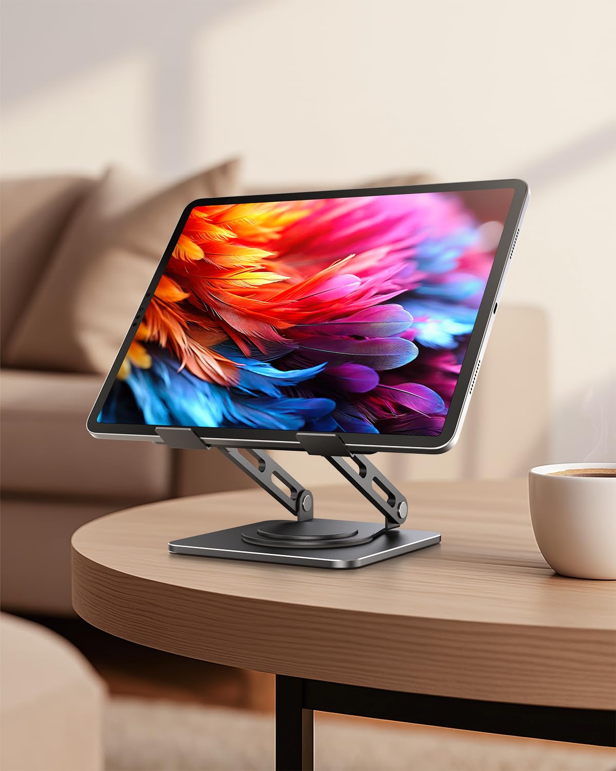 Dual-Hinge Adjustable Tablet Stand