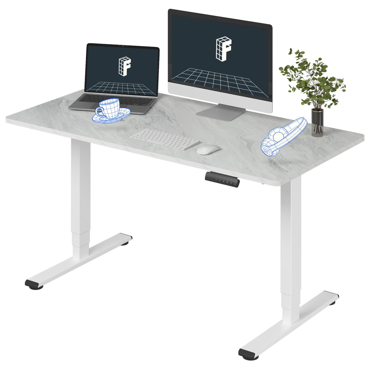 Three-Stage Dual-Motor Standing Desk