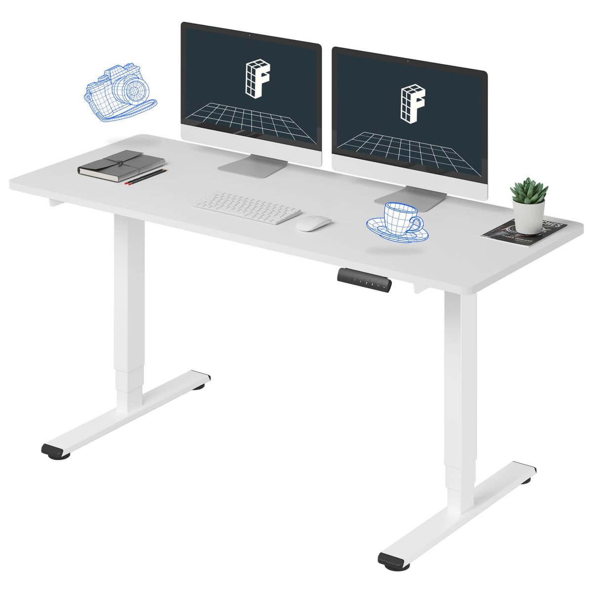 Three-Stage Dual-Motor Standing Desk