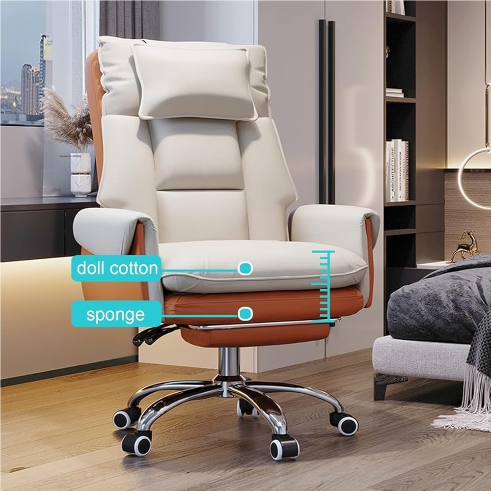 Executive Office Chair with Telescopic Footrest