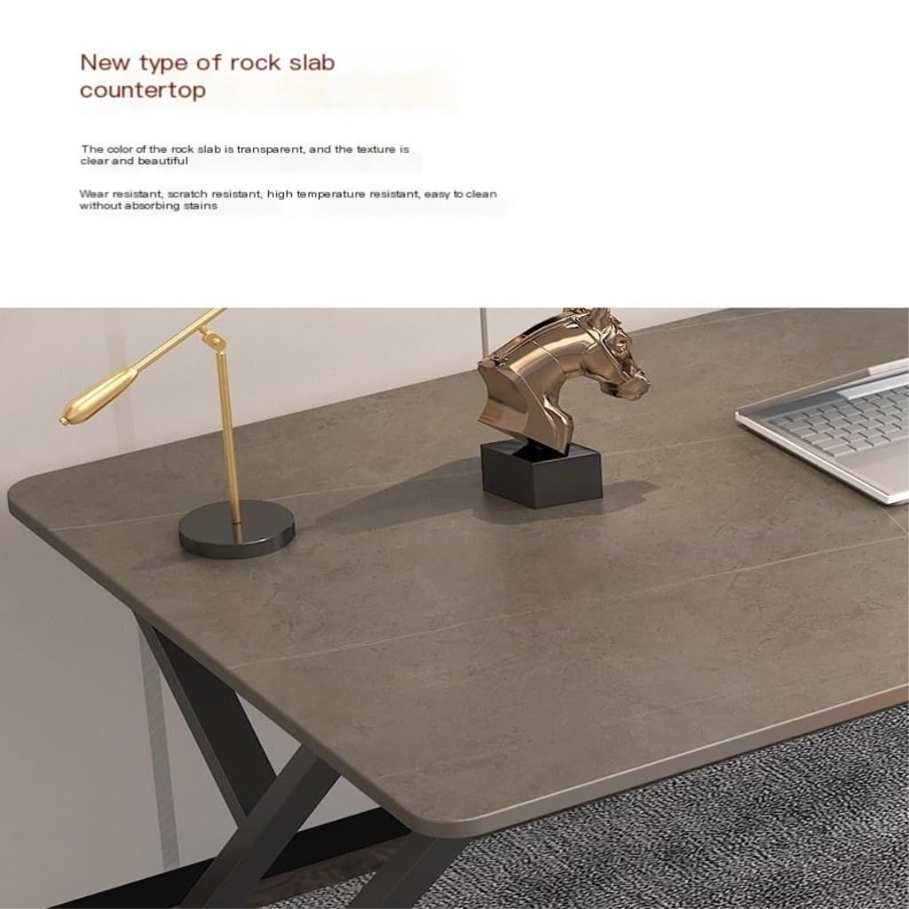 Fixed-Height Gray Computer Desk
