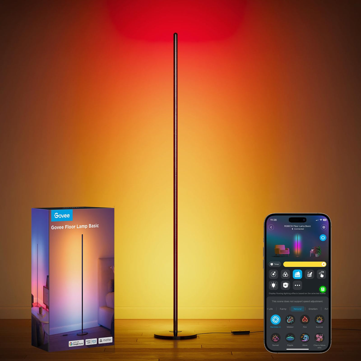 RGBIC Smart Corner Floor Lamp