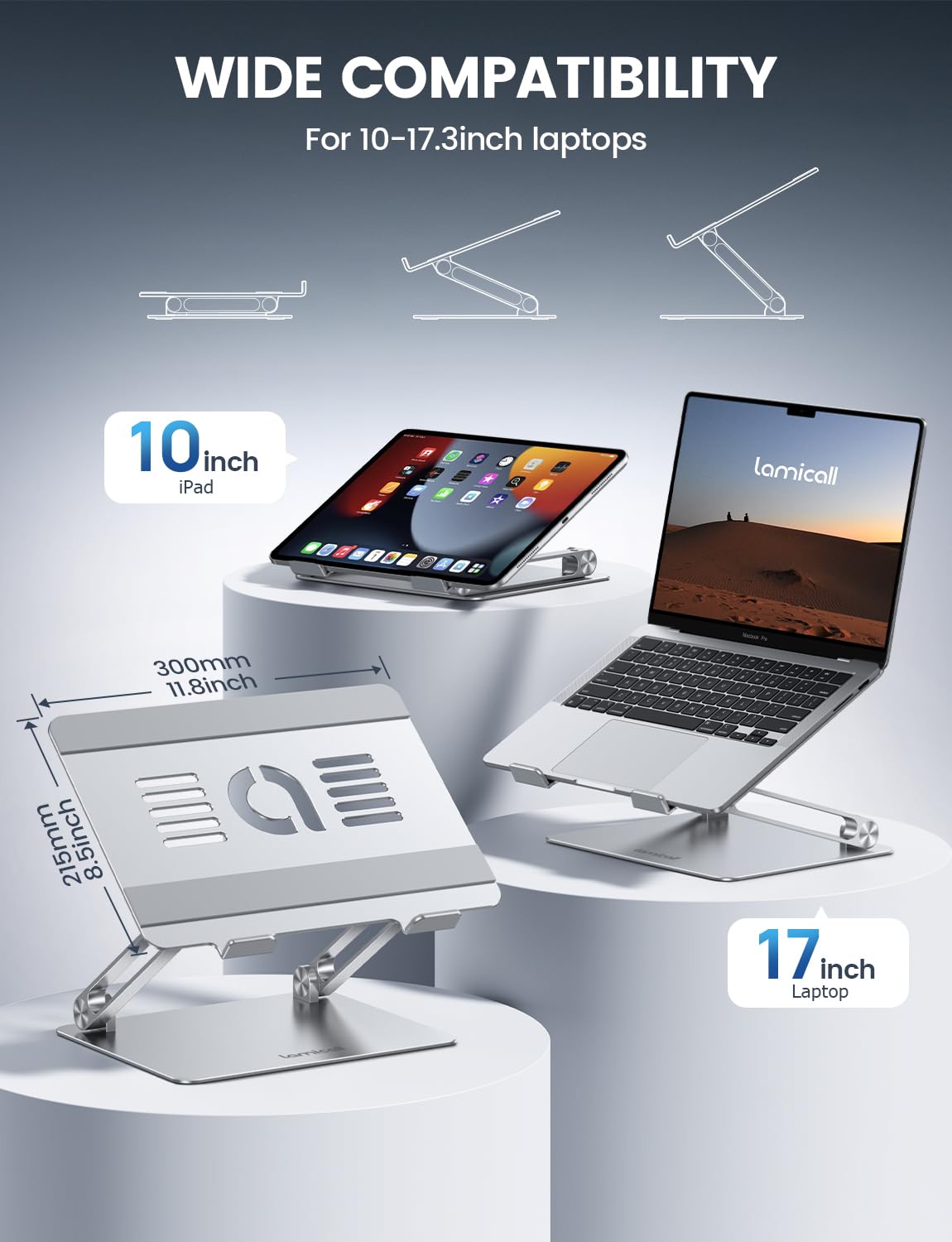 Ventilated Aluminum Laptop Stand