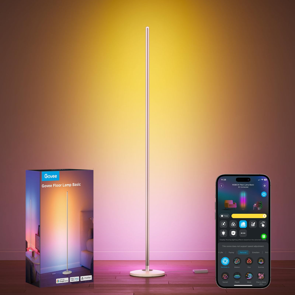 RGBIC Smart Corner Floor Lamp