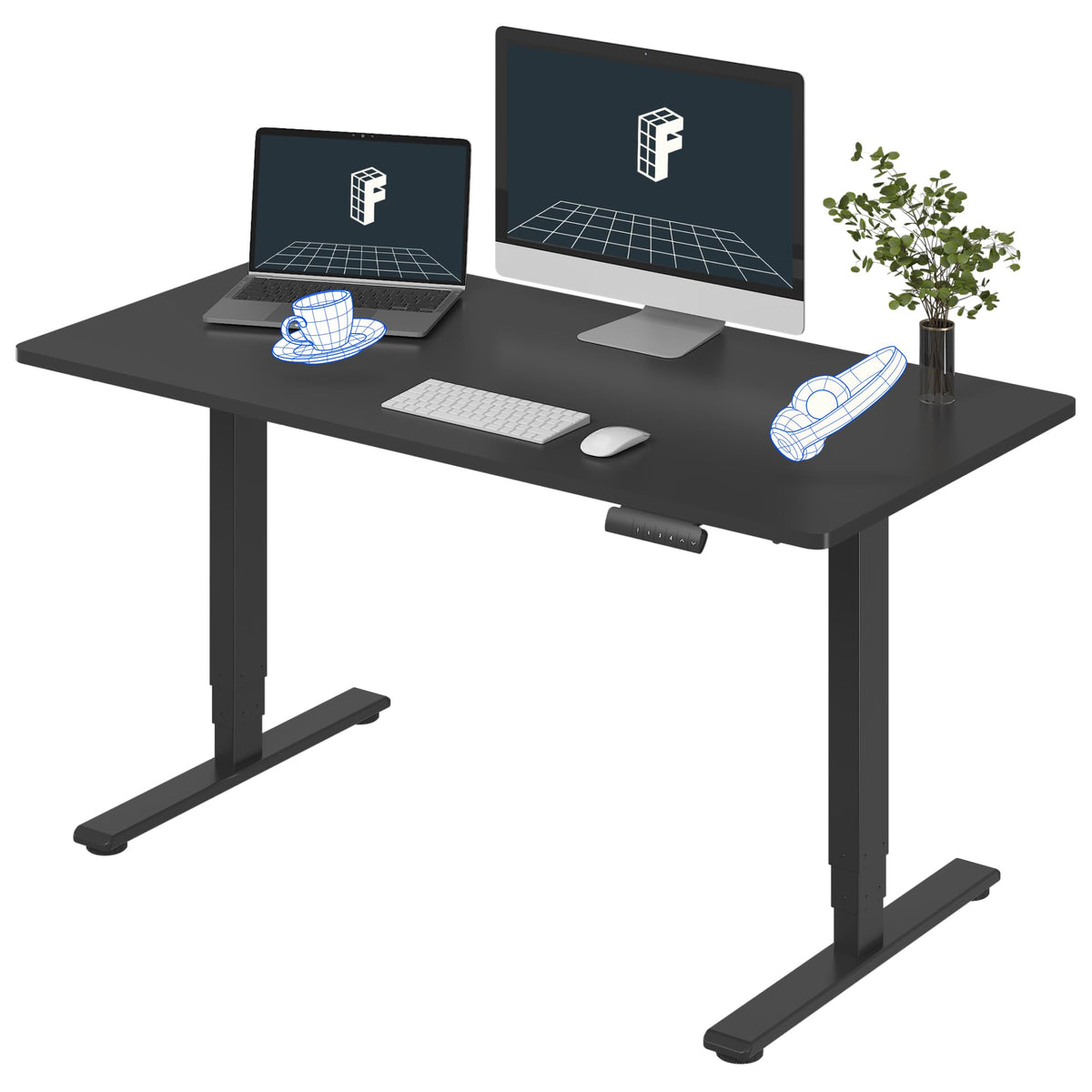 Three-Stage Dual-Motor Standing Desk