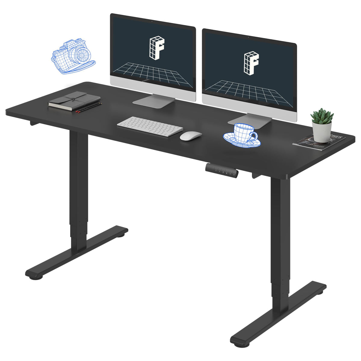 Three-Stage Dual-Motor Standing Desk