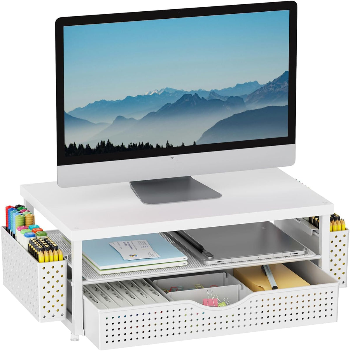 Monitor Riser Organizer with Drawer