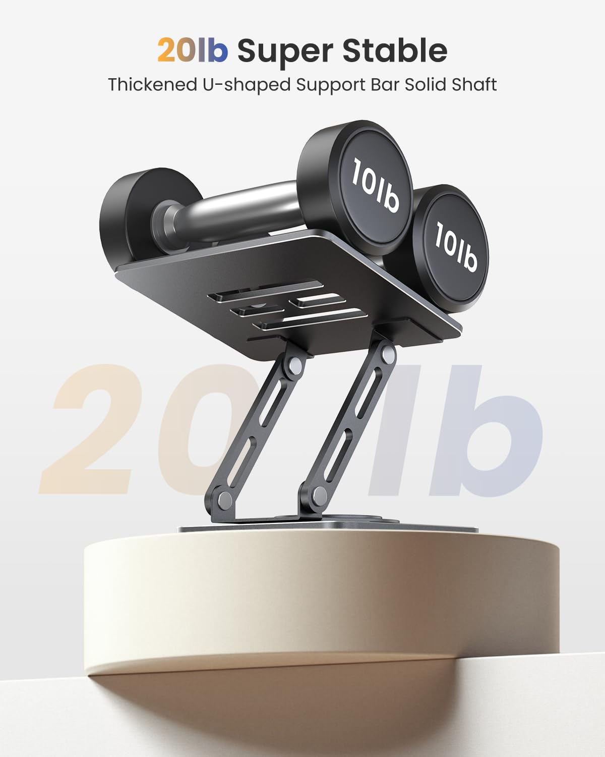 Dual-Hinge Adjustable Tablet Stand