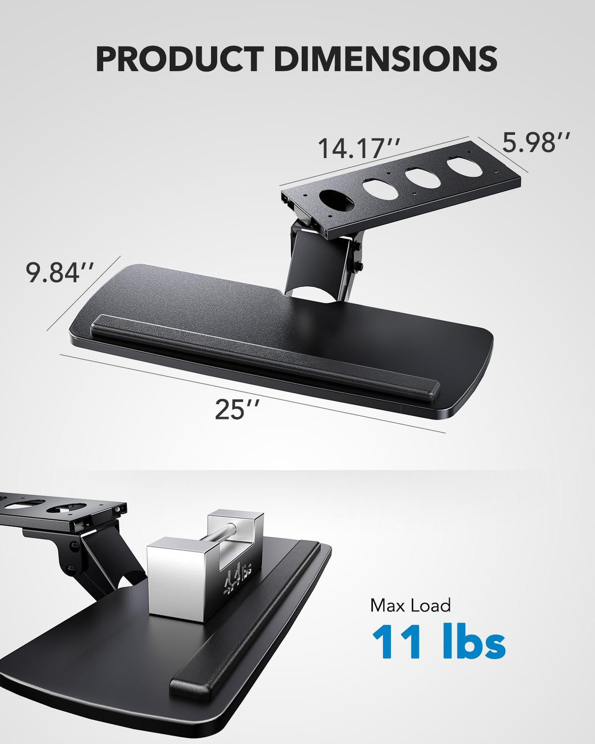 Sliding Under-Desk Keyboard Tray