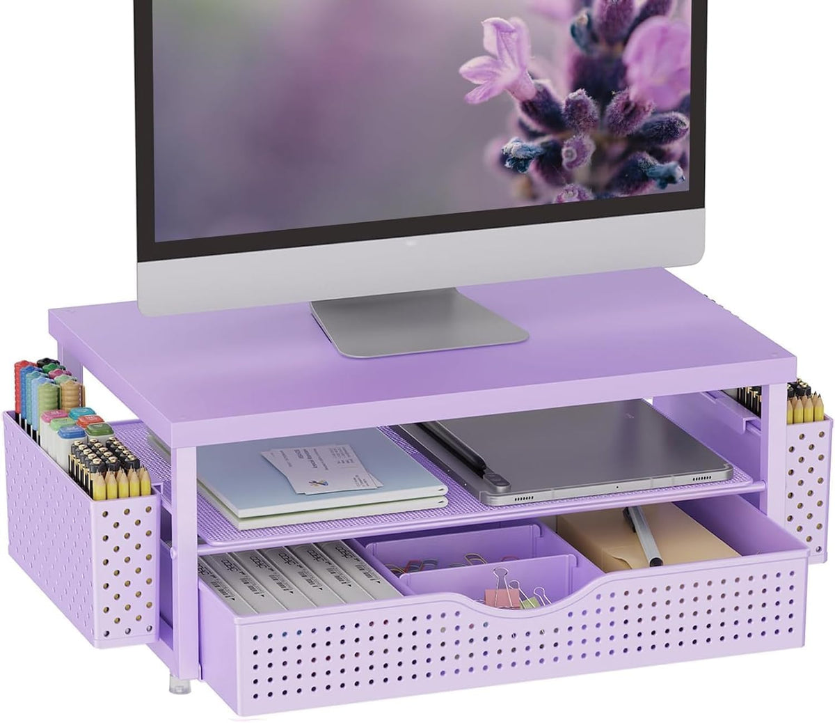 Monitor Riser Organizer with Drawer