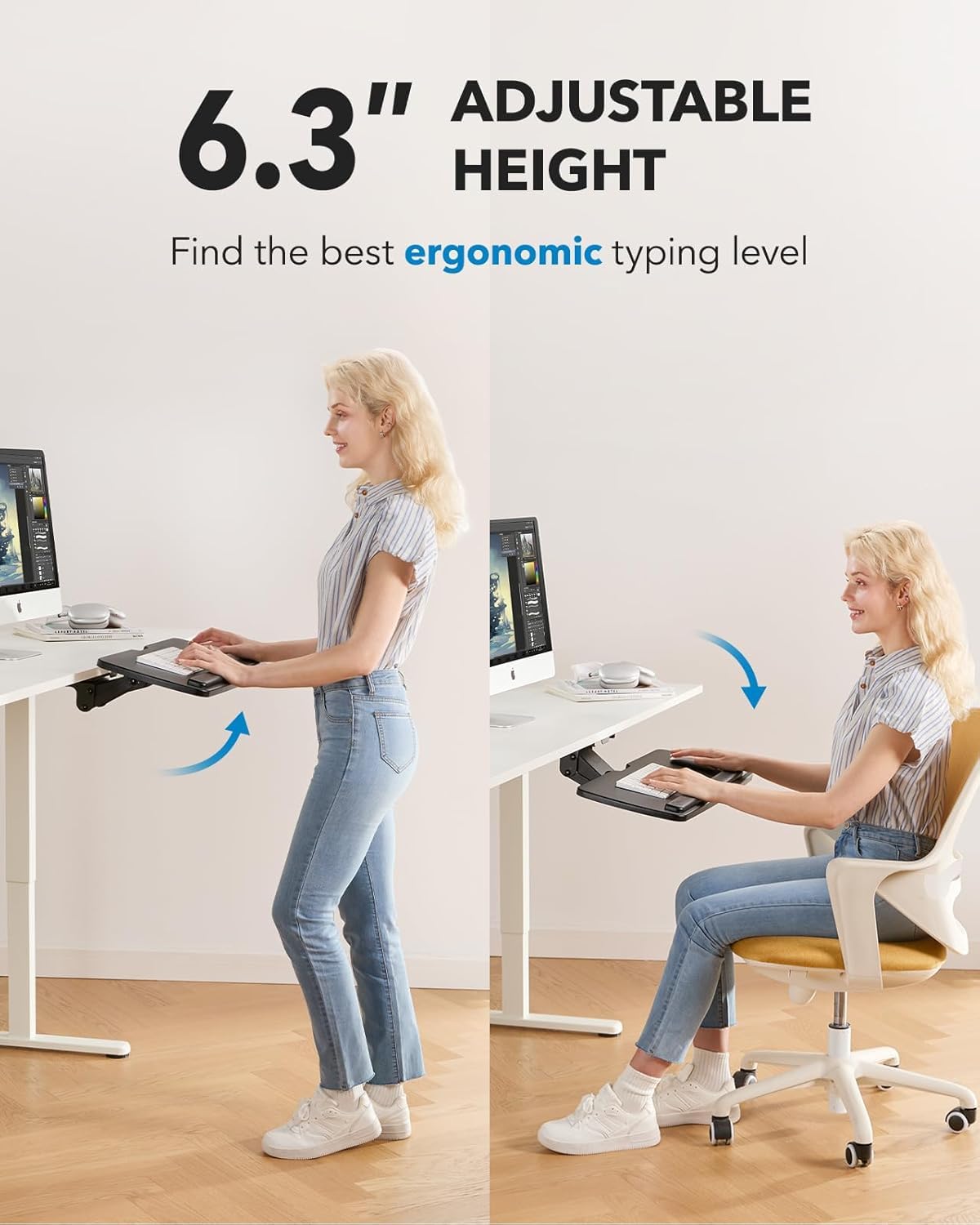 Sliding Under-Desk Keyboard Tray