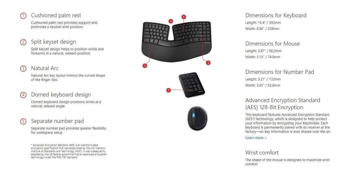 Wireless Ergonomic Keyboard and Mouse