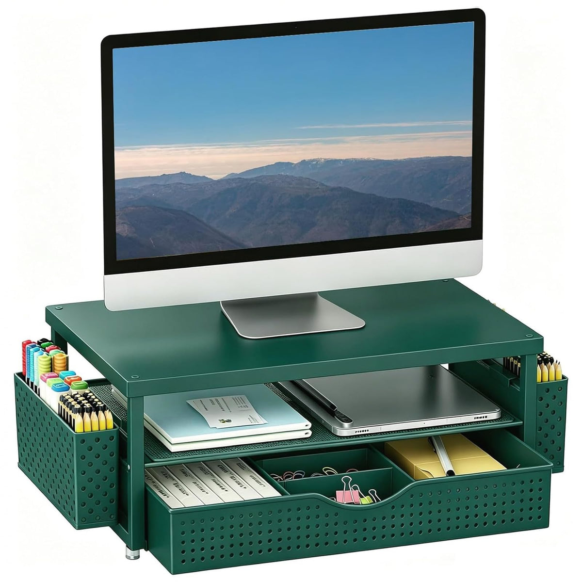 Monitor Riser Organizer with Drawer