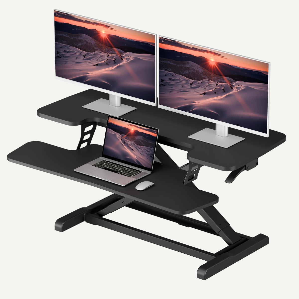 Desk Riser with Wide Keyboard Tray