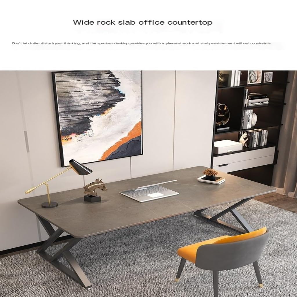 Fixed-Height Gray Computer Desk