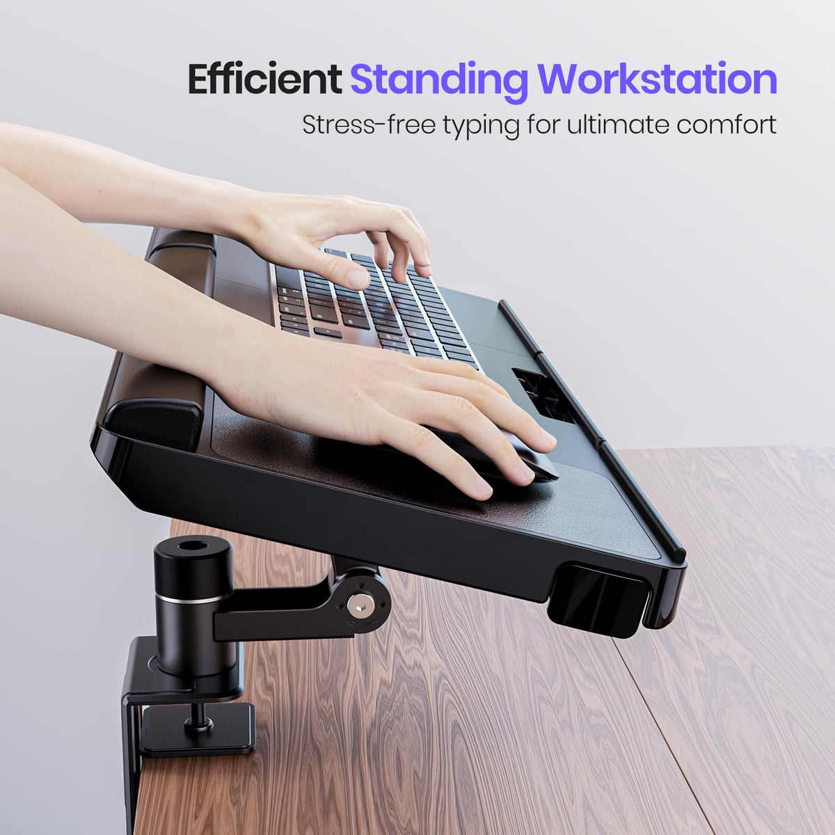 Dual-Position Keyboard Tray with Drawer
