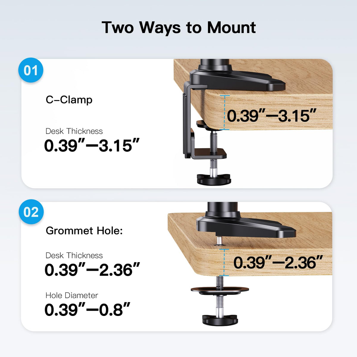 Triple Monitor Desk Mount
