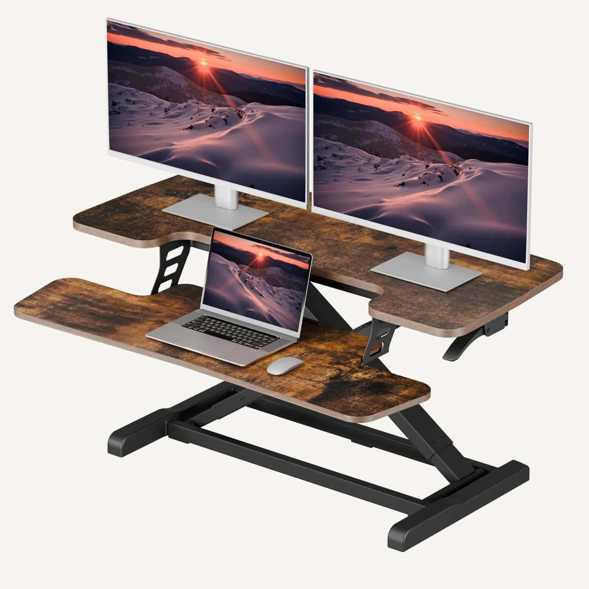 Desk Riser with Wide Keyboard Tray