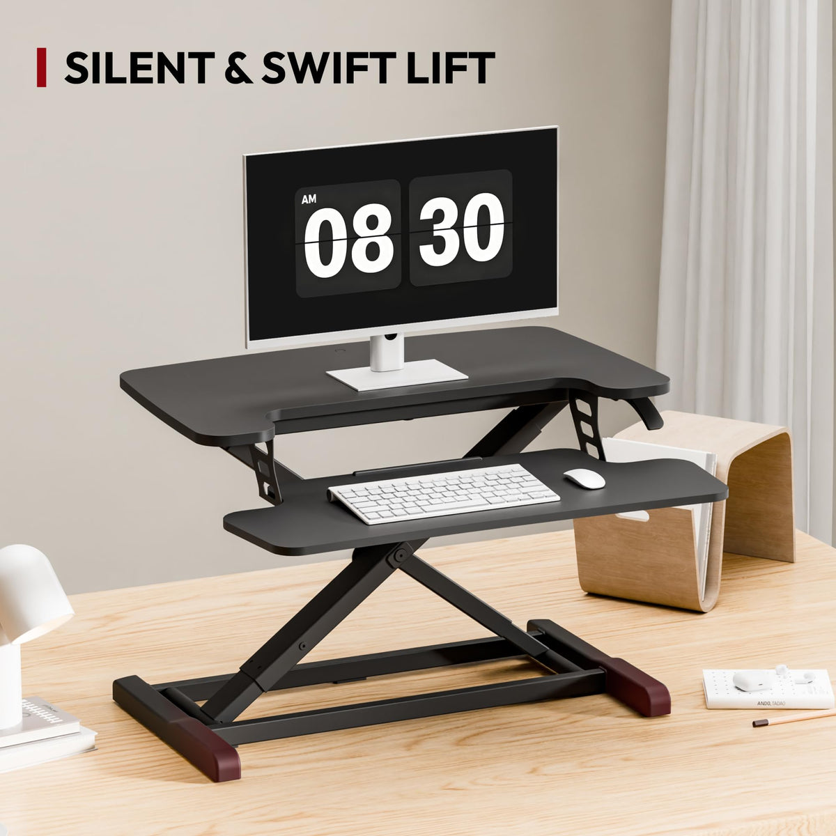 Desk Riser with Wide Keyboard Tray