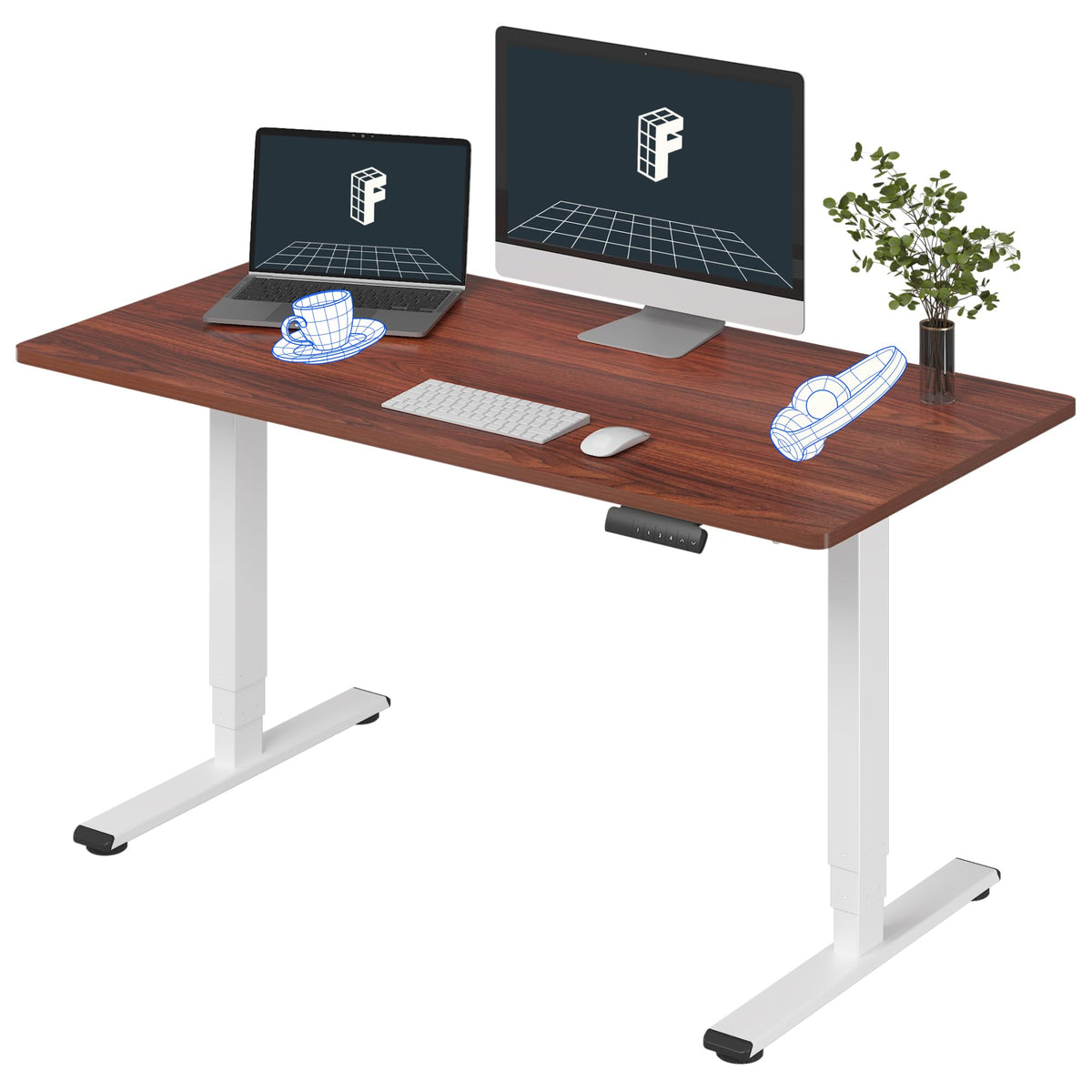Three-Stage Dual-Motor Standing Desk
