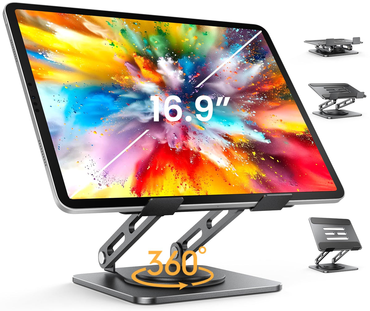 Dual-Hinge Adjustable Tablet Stand