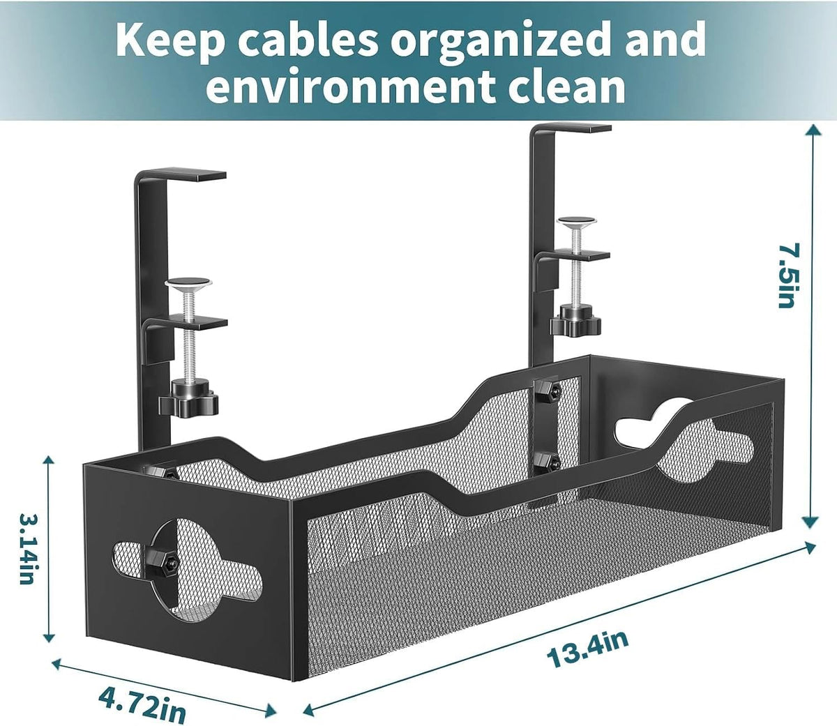 Under-Desk Wire Organizer Rack